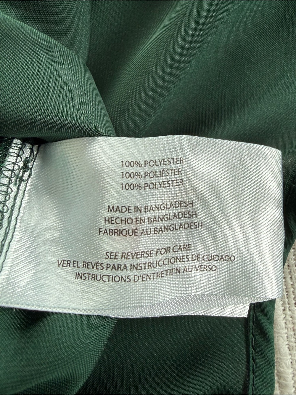 Express Women's Dark Green Satin Button-Up Blouse - Picture 10 of 12
